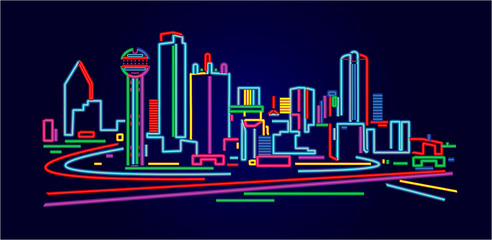 Fototapete - Dallas Texas skyline