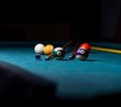 billiard table. billiard balls. billiard background.