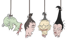 Horror Hanging Heads