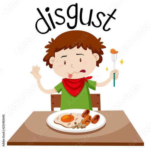 English vocabulary word disgust Tableau sur Toile