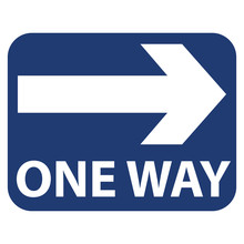 ONE WAY Arrow Right Sign