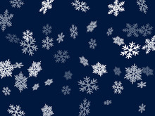 Snow Flakes Falling Macro Vector Graphics