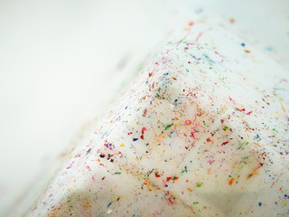 colourful stains on a white background. 