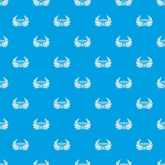 Wall Mural - Freedom wing pattern vector seamless blue repeat for any use