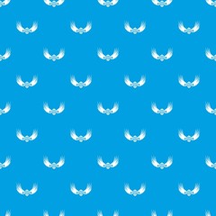 Wall Mural - Rider wing pattern vector seamless blue repeat for any use