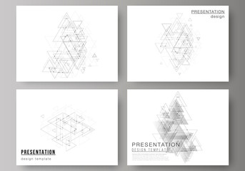 Wall Mural - the minimalistic abstract editable vector layout of the presentation slides design business template