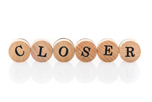 Word Closer From Circular Wooden Tiles With Letters Children Toy.