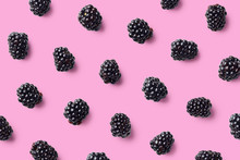 Colorful Fruit Pattern Of Blackberries