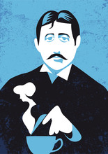 Marcel Proust Vector Illustration