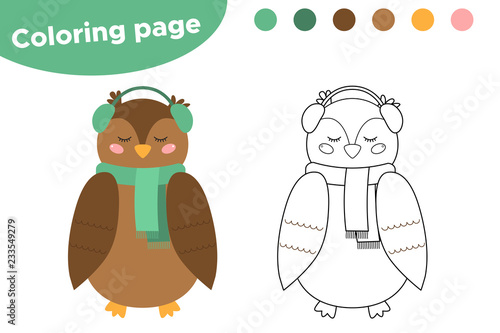 images Cute Snowy Owl Coloring Page coloring page for kids cute cartoon