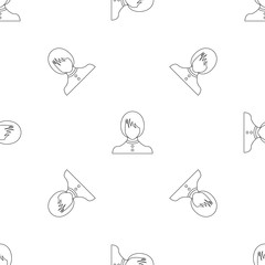 Wall Mural - New female avatar pattern seamless vector repeat geometric for any web design