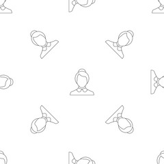 Sticker - Best female avatar pattern seamless vector repeat geometric for any web design