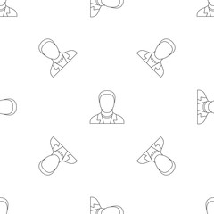 Canvas Print - Man avatar pattern seamless vector repeat geometric for any web design