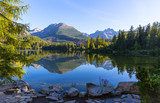 morning scene on lake in Tatras