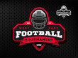 American Football tournament emblem, logo on a dark background.