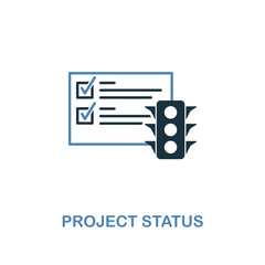 Wall Mural - project status icon. two colors premium design from management icons collection. pixel perfect simpl