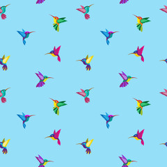 Plakat ptak wzór koliber kolor opakowania
