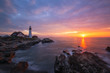 Portland Head Lighthouse sunrise in Cape Elizabeth Maine