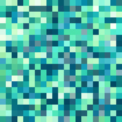 Poster - Abstract green pixel background. Vector pattern