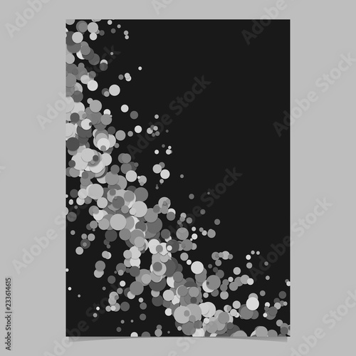 Curved Blank Abstract Scattered Confetti Circle Brochure