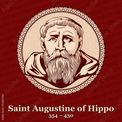 Fotografía Saint Augustine of Hippo (354 – 430) was a Roman African, early Christian theolo