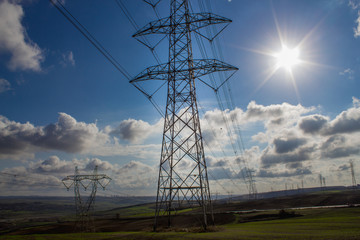 High voltage electric energy transmission line