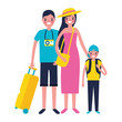 © Gstudio - family travelers tourist baggage