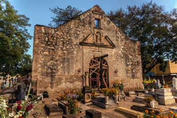 Poster - Old Church at the Oxocotlán Cemetery Oaxaca Mexico