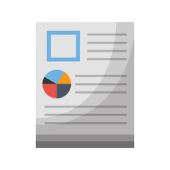 Wall Mural - financial document report pie chart