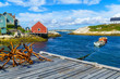 Rusty anchors in the fishing village Peggys Cove