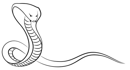 Canvas Print - Sketch of a snake. 