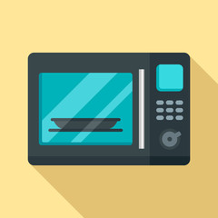 Poster - Electric microwave icon. Flat illustration of electric microwave vector icon for web design