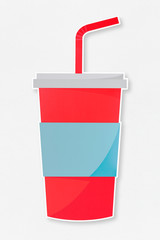 Sticker - Soda cup with a straw icon