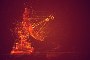 Wall Mural - abstract vector. radio antenna. astronomy and space research