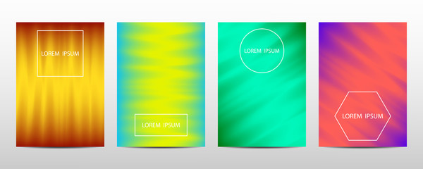 Wall Mural - minimal covers design. abstract creative templates, cards, color covers set. geometric design, liqui