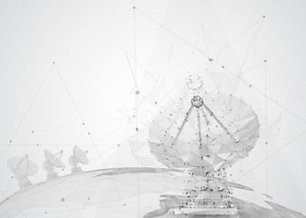 Wall Mural - abstract vector. radio antenna. astronomy and space research