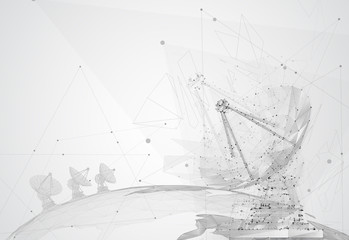 Wall Mural - abstract vector. radio antenna. astronomy and space research