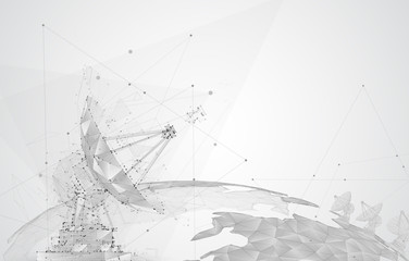 Wall Mural - abstract vector. radio antenna. astronomy and space research