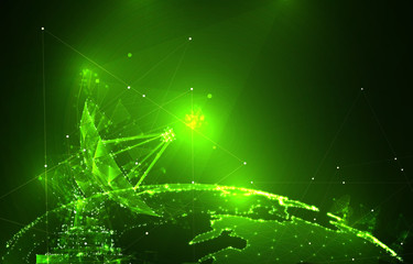 Wall Mural - abstract vector. radio antenna. astronomy and space research