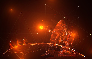 Wall Mural - abstract vector. radio antenna. astronomy and space research