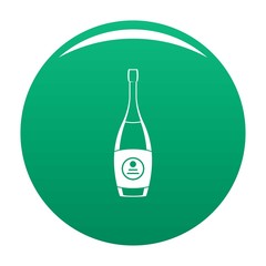 Sticker - Party champagne icon. Simple illustration of party champagne vector icon for any design green