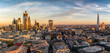 Sonnenuntergang hinter der neuen Skyline von London: von der City bis zur London Bridge
