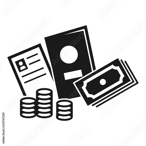 Refugee People Finance Money Icon Simple Illustration Of - 