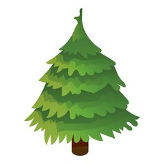 Wall Mural - Green xmas tree icon. Isometric of green xmas tree vector icon for web design isolated on white background