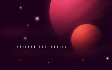 Wall Mural - Deep space sci-fi abstract vector illustration, background, post