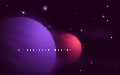 Wall Mural - Deep space sci-fi abstract vector illustration, background, post