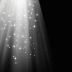 Wall Mural - abstract background image of blurry lights and light beam manipulations over black background