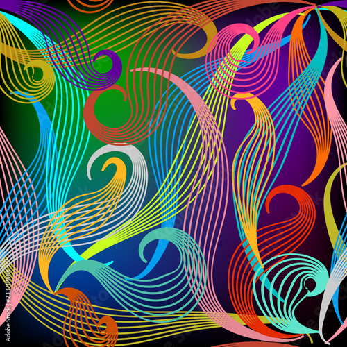 Fotografía Colorful intricate floral vector seamless pattern