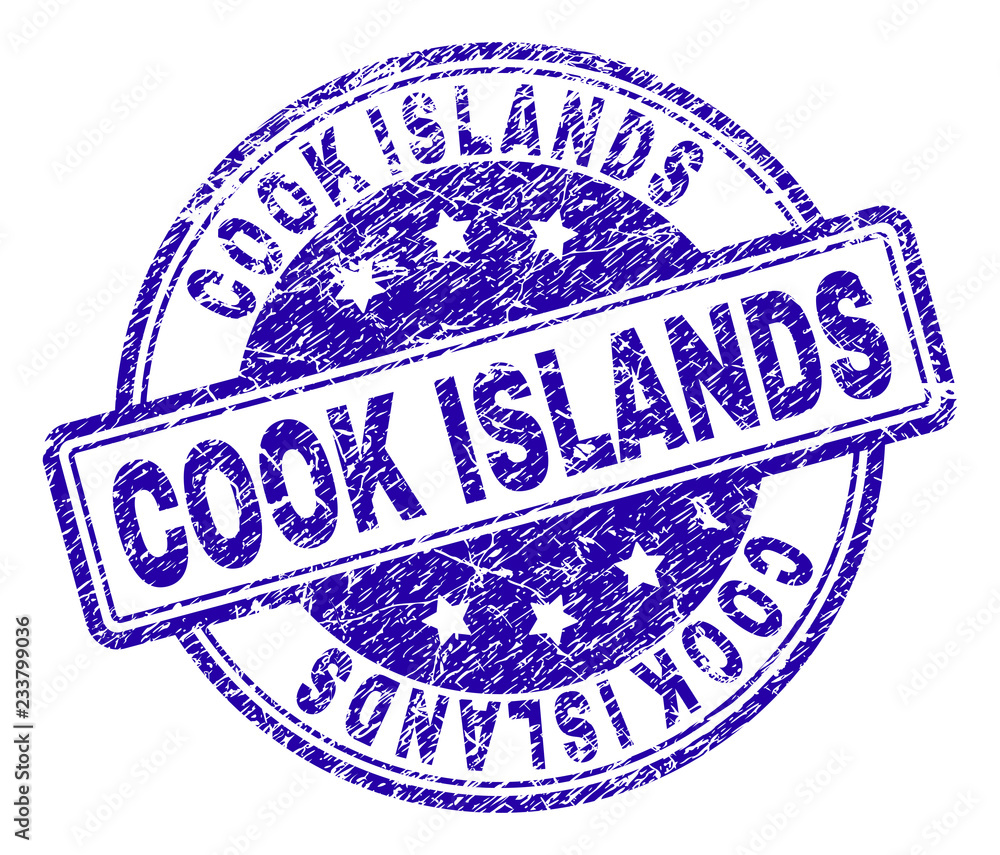 Cook Islands Letters COOK ISLANDS stamp seal watermark with grunge texture. Designed with ...