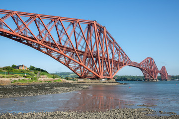 Wall Mural - Forth Bridge over Firth of Forth near Queensferry in Scotland